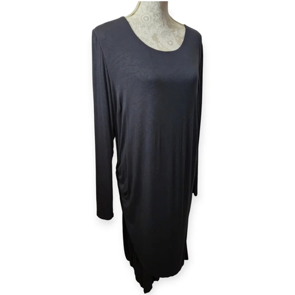 cato black dress M / bloom Draped bodice with handkerchief detail and concealed power mesh boning KHAITE Cato Dress | Black